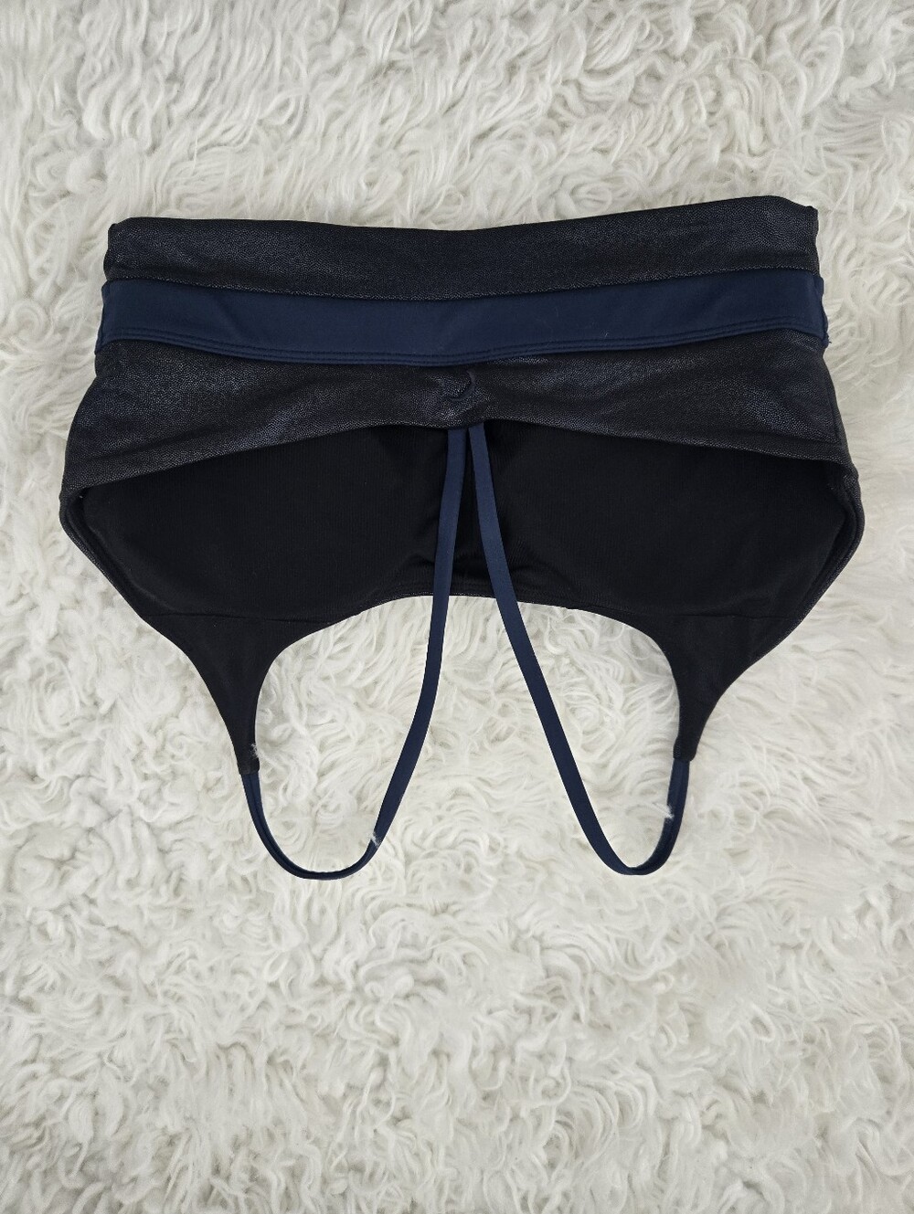Zyia Active Blue twilight Luxe Sport Bra. Deep, cosmic-inspired shimmer finish. - Picture 3 of 7